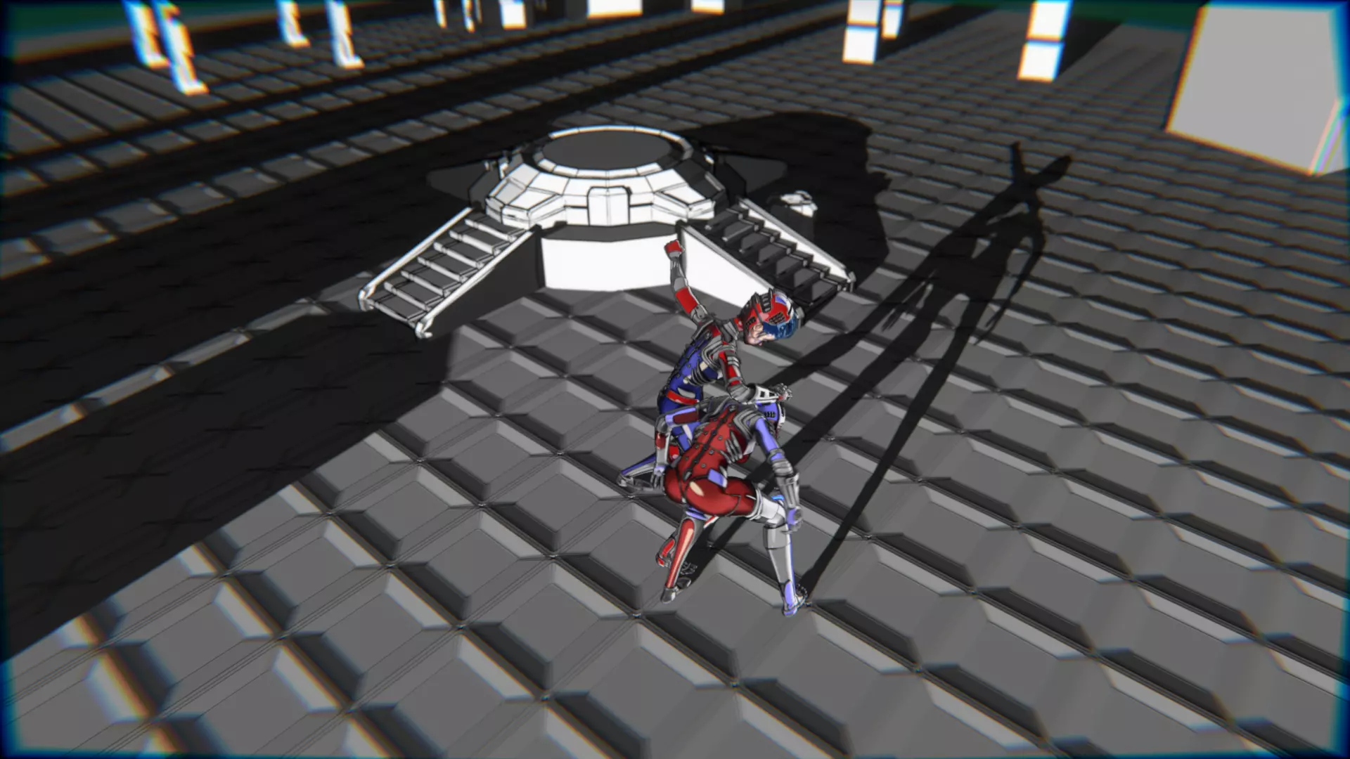 ARC Combat animation Red vs Blue Low-poly 3D model_100