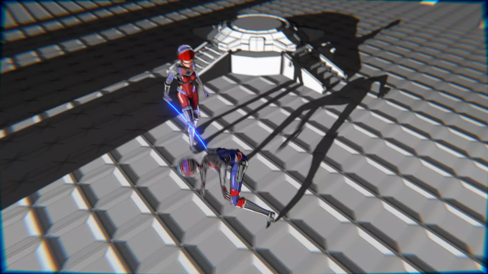 ARC Combat animation Red vs Blue Low-poly 3D model_113