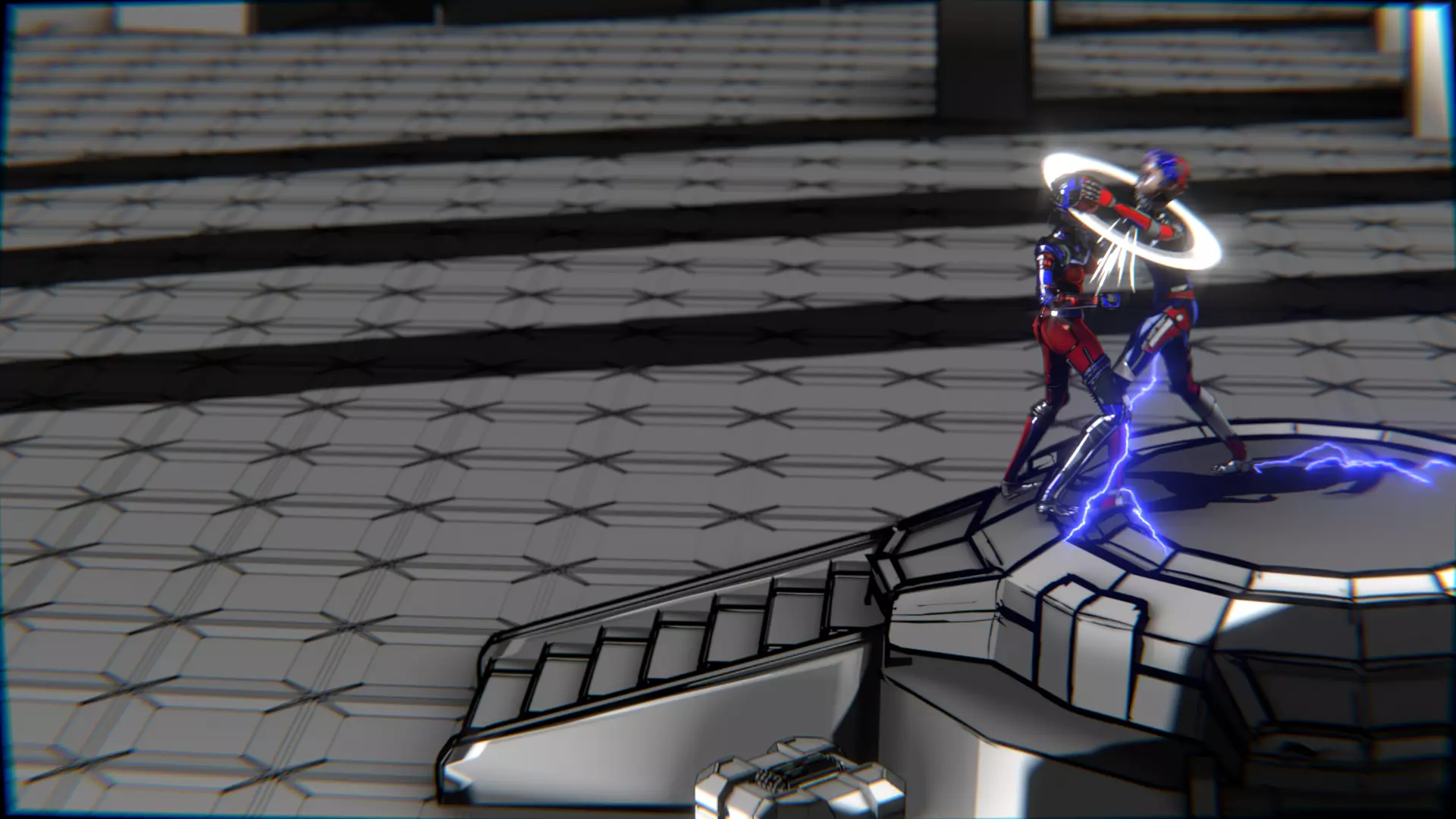 ARC Combat animation Red vs Blue Low-poly 3D model_109