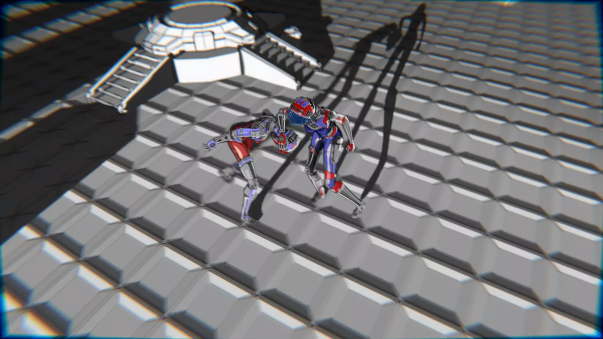 ARC Combat animation Red vs Blue Low-poly 3D model_106