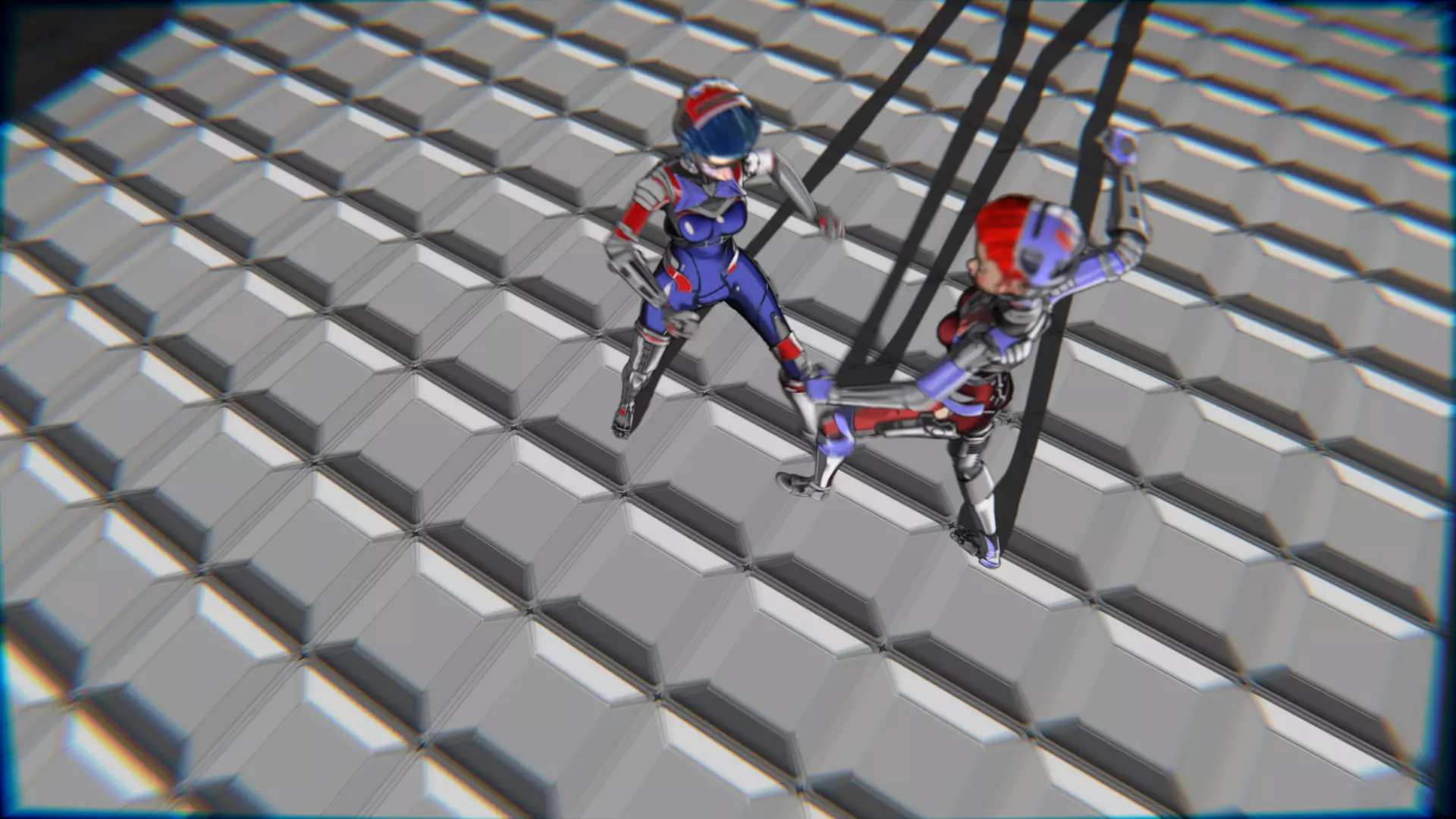 ARC Combat animation Red vs Blue Low-poly 3D model_88