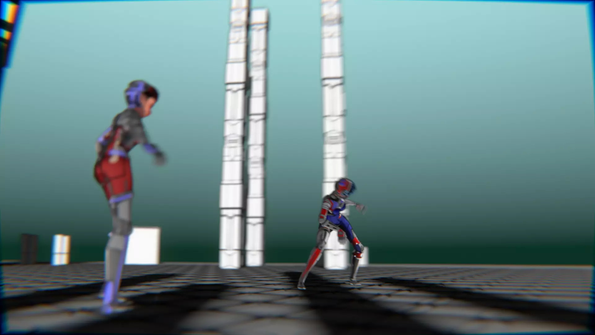 ARC Combat animation Red vs Blue Low-poly 3D model_51