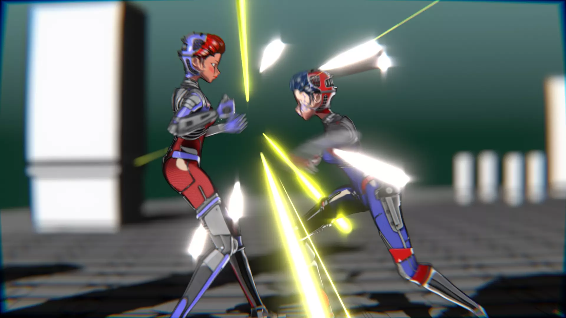 ARC Combat animation Red vs Blue Low-poly 3D model_45