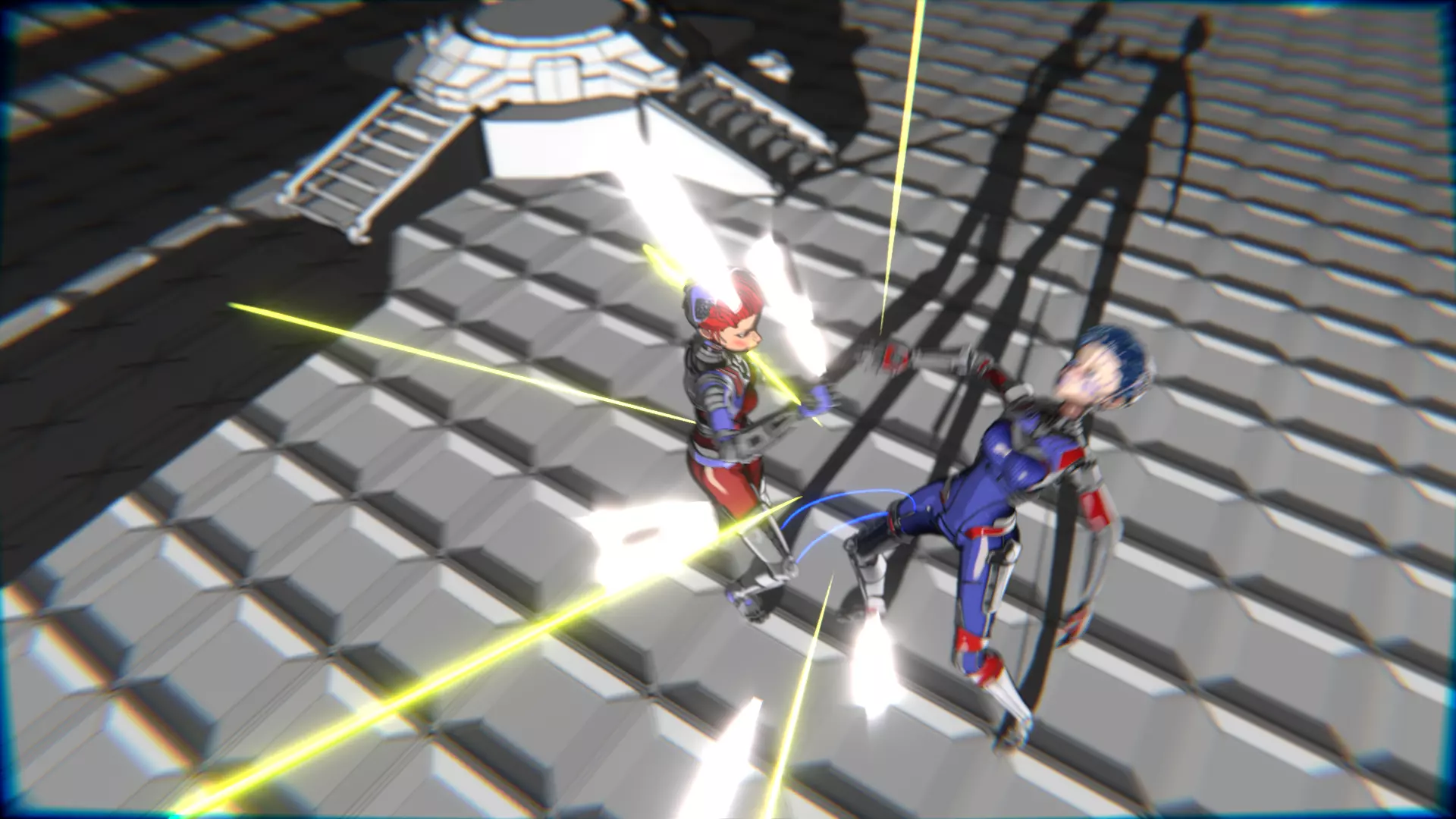 ARC Combat animation Red vs Blue Low-poly 3D model_121