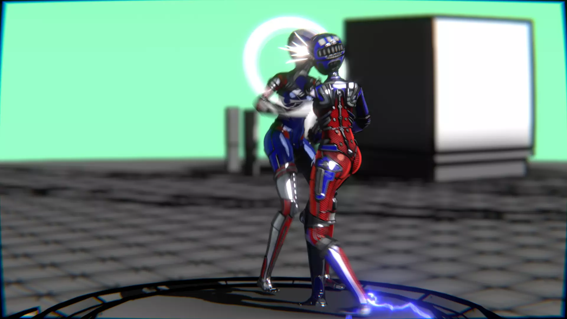 ARC Combat animation Red vs Blue Low-poly 3D model_62