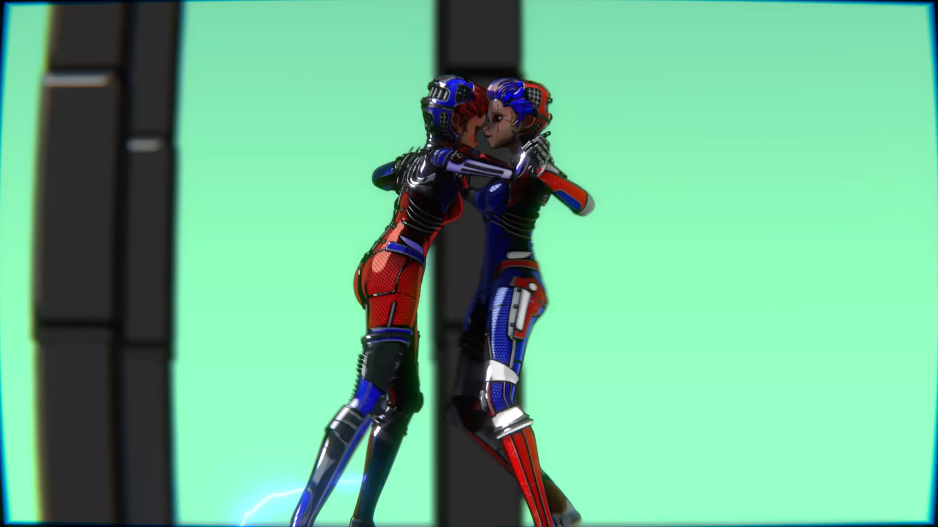 ARC Combat animation Red vs Blue Low-poly 3D model_82