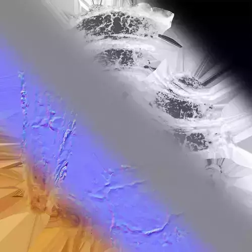 Low -Poly Croissant Game ready 3K triangles 4K PBR textures Low-poly 3D model 7
