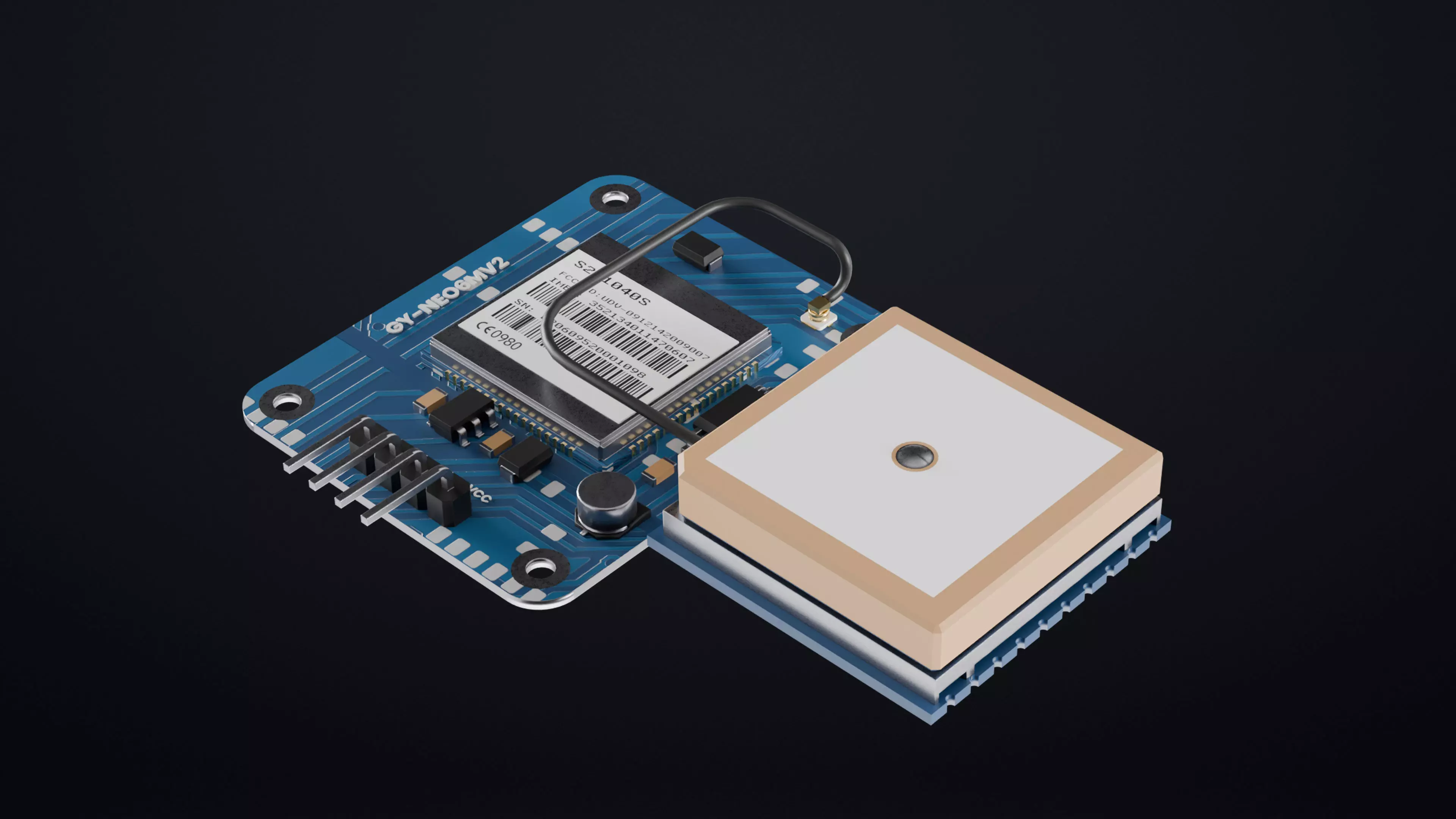 GSM Module SIM800L SIM900 for Arduino IoT 3D Model 3D model_1