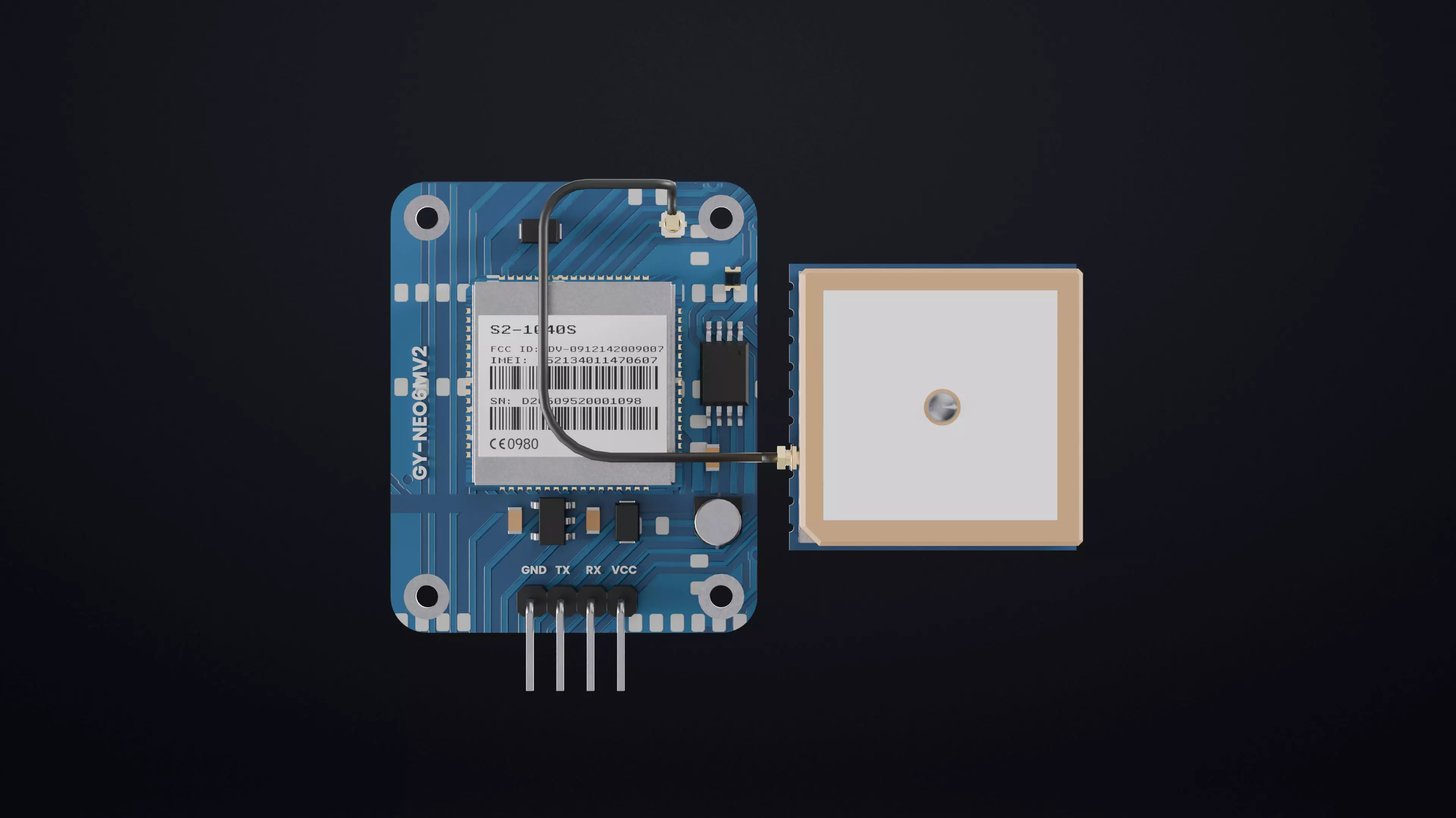 GSM Module SIM800L SIM900 for Arduino IoT 3D Model 3D model_2