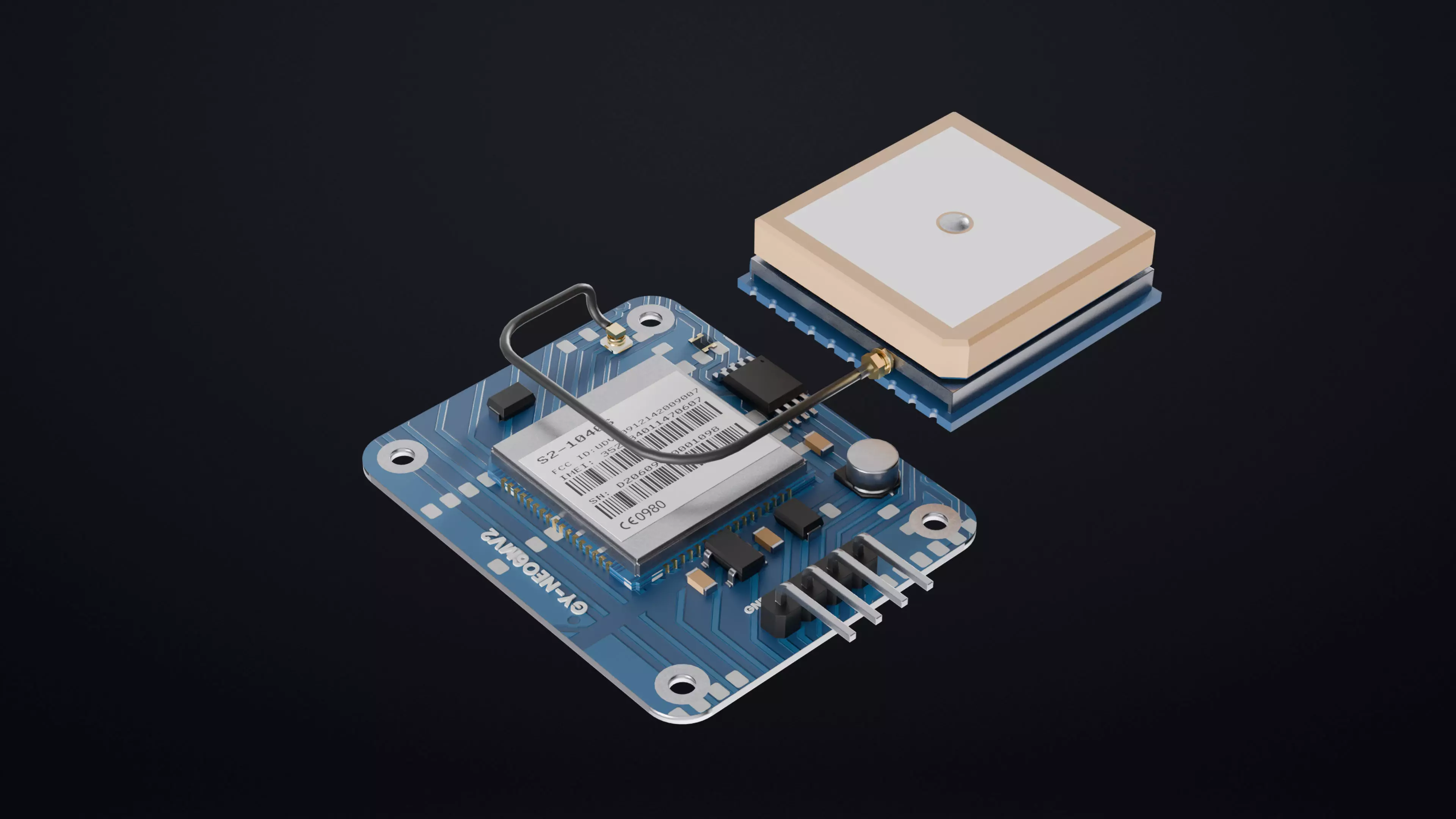 GSM Module SIM800L SIM900 for Arduino IoT 3D Model 3D model_0