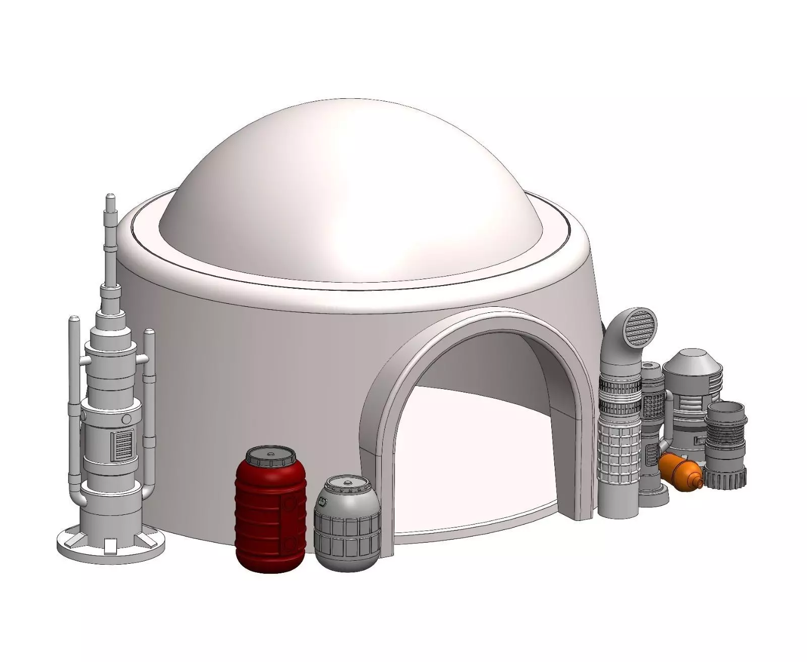 Tatooine Moisture Vaporator Workshop Diorama 3D print model_1