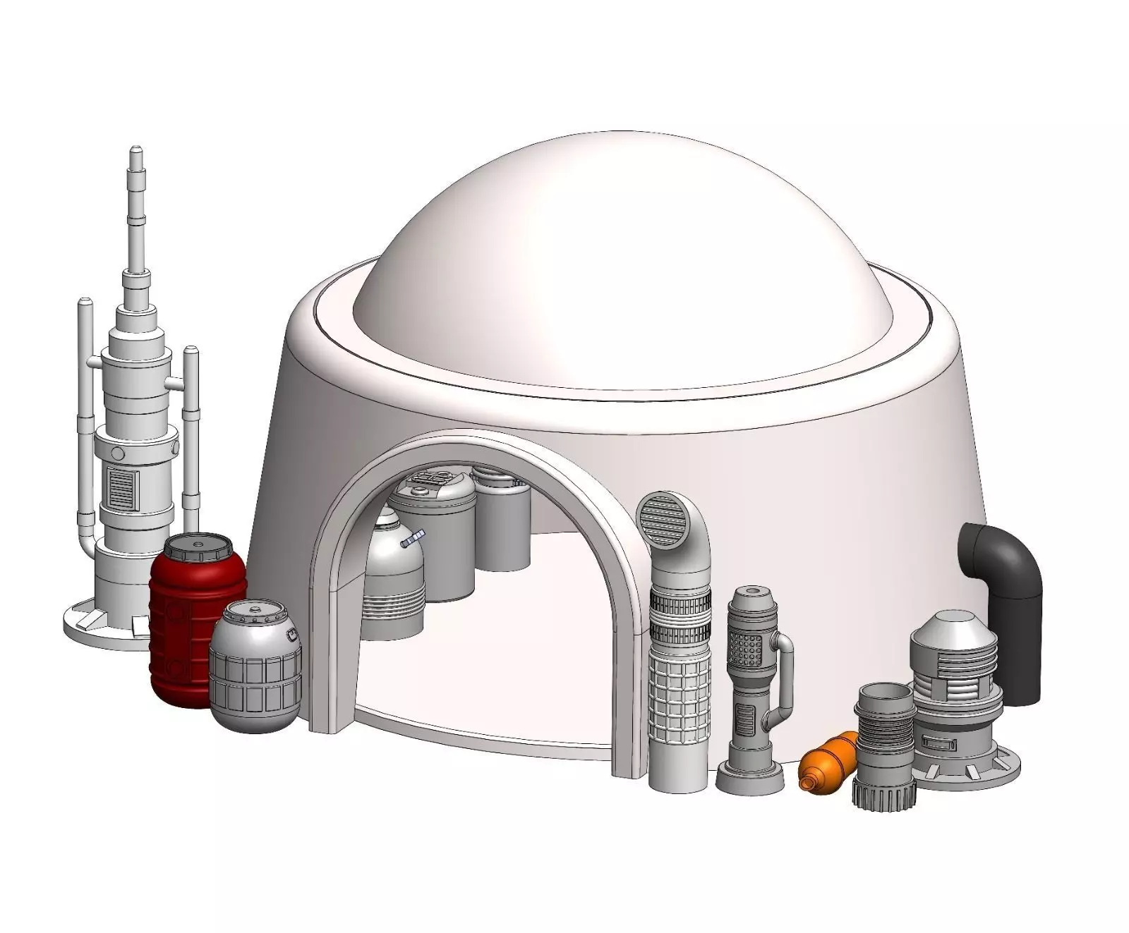 Tatooine Moisture Vaporator Workshop Diorama 3D print model_0