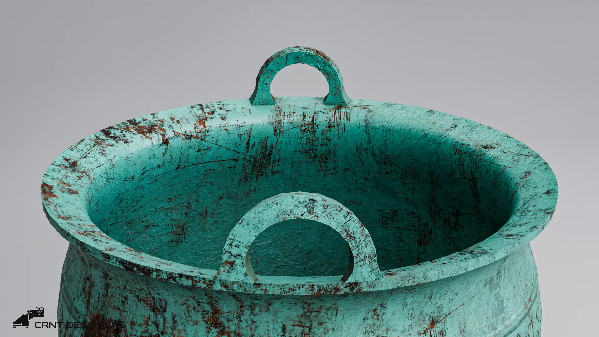 Chinese Ritual Tripod Ding Low-poly 3D model_8