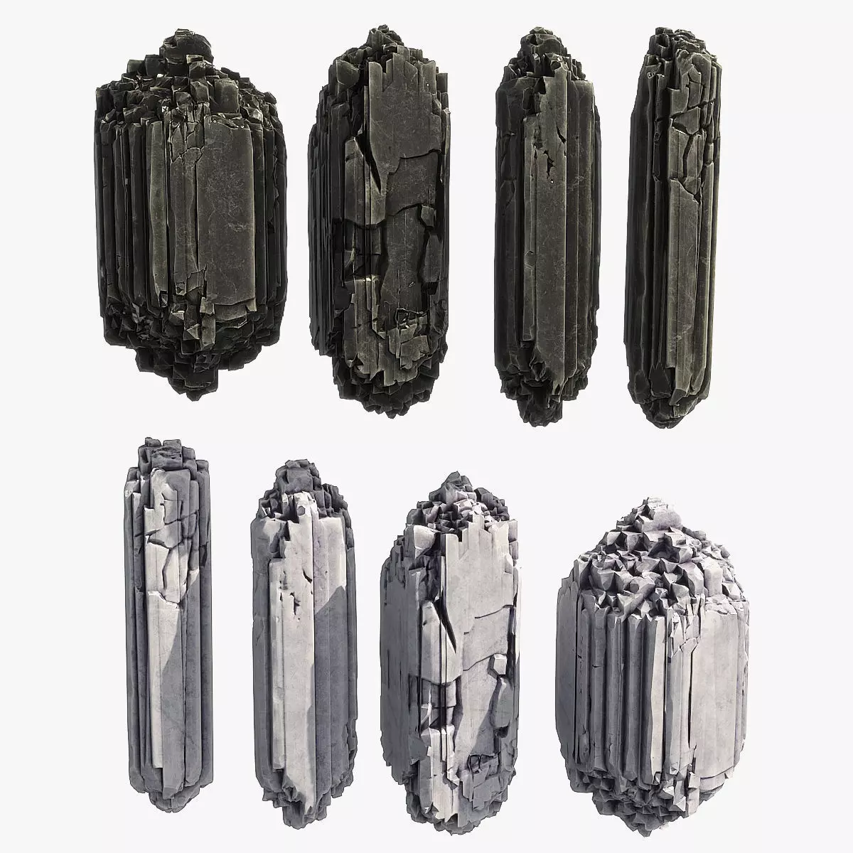 Stone Set Low-poly 3D model