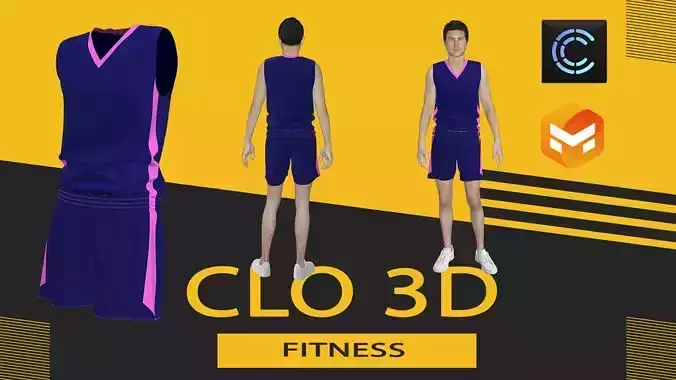 fitness dress Marvelous Designer or Clo3D ZPRJ