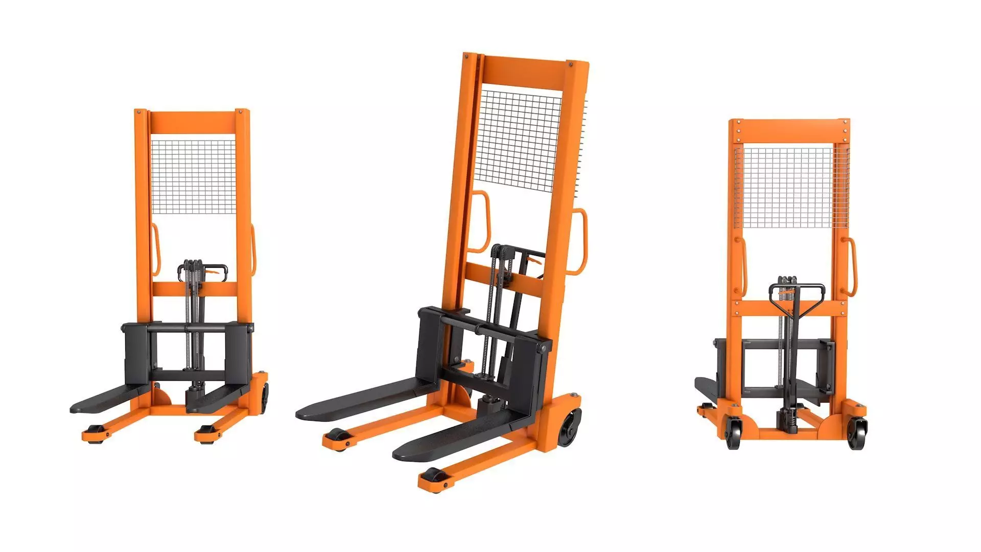  Manual Forklift Hand Pallet Loader 3D model_0