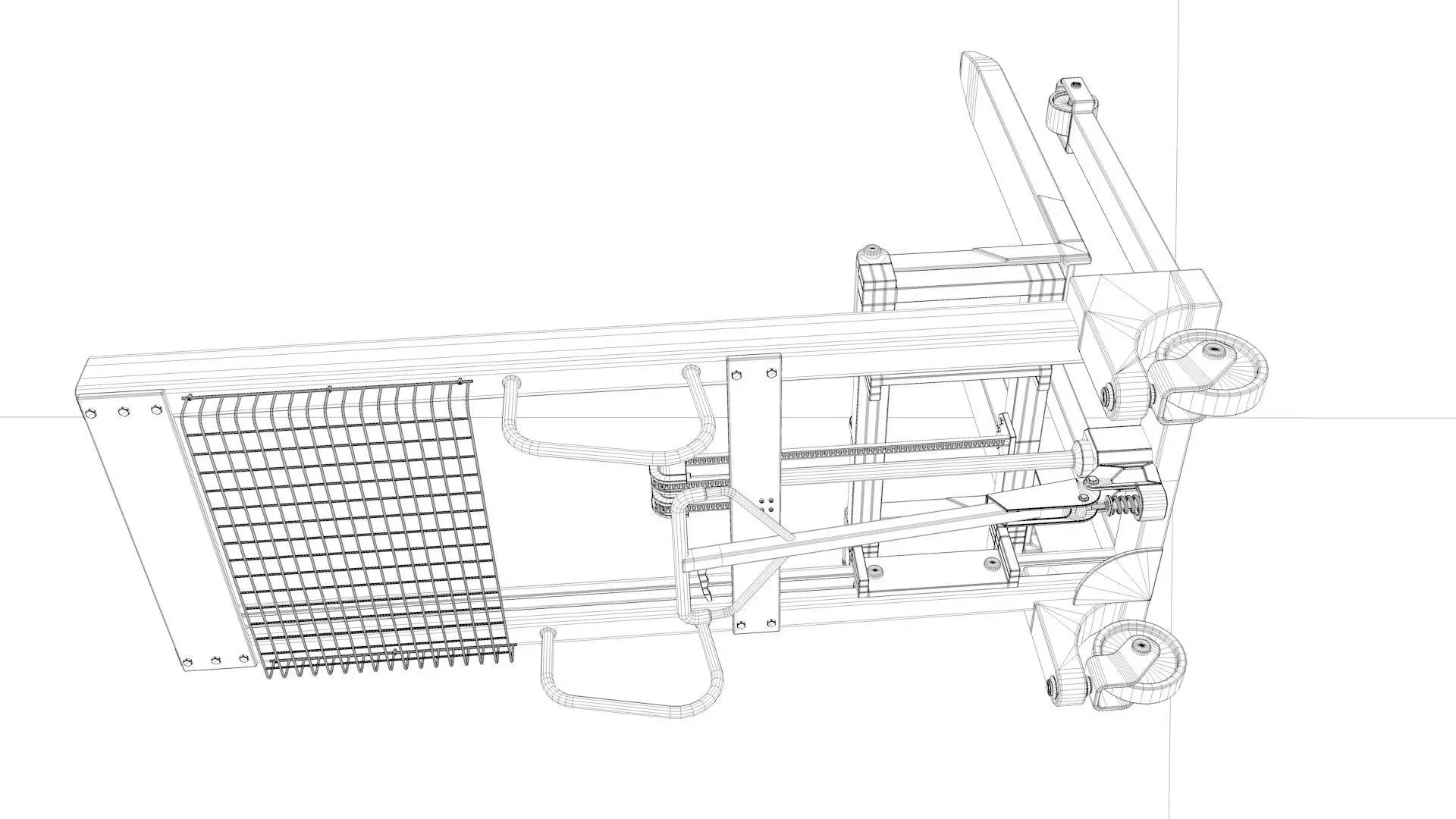  Manual Forklift Hand Pallet Loader 3D model_5