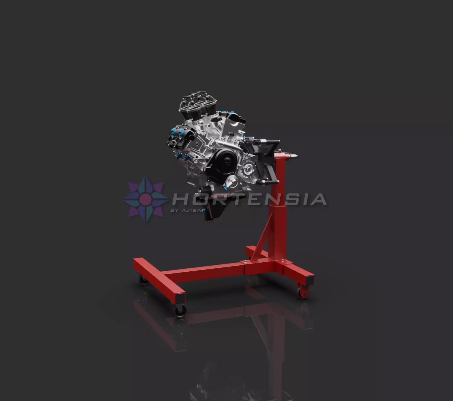 Trisula XV-0RR V4 Engine Superbike Concept 3D model_9