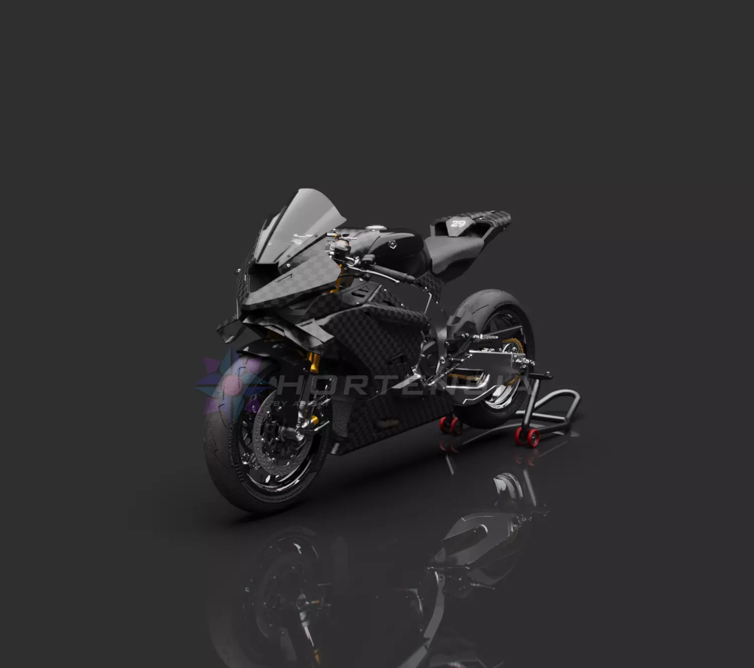 Trisula XV-0RR V4 Engine Superbike Concept 3D model_3