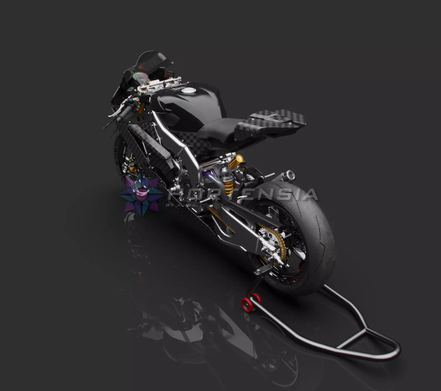 Trisula XV-0RR V4 Engine Superbike Concept 3D model_6