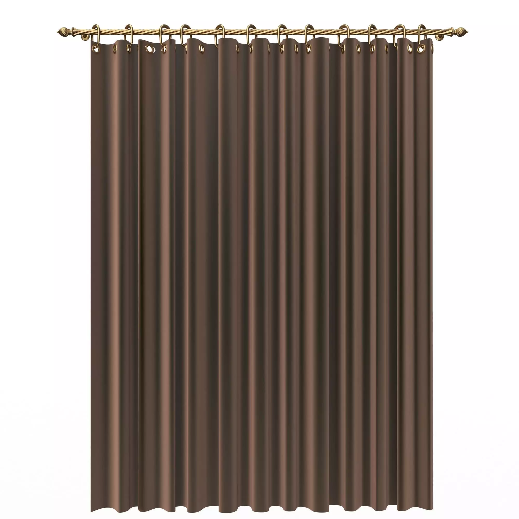 Cornice Classic Curtain 04 Gold Low-poly 3D model