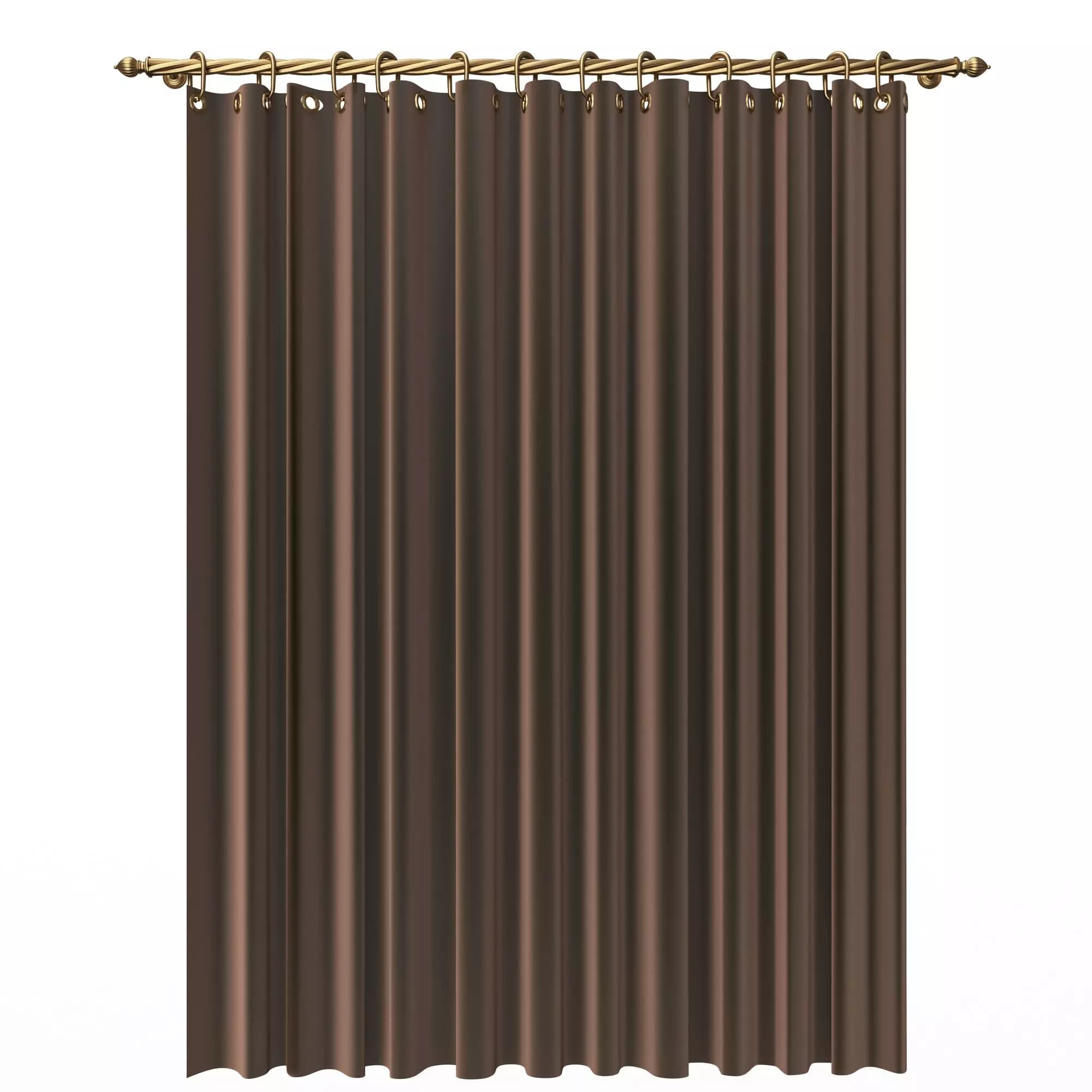 Cornice Classic Curtain 05 Gold Low-poly 3D model