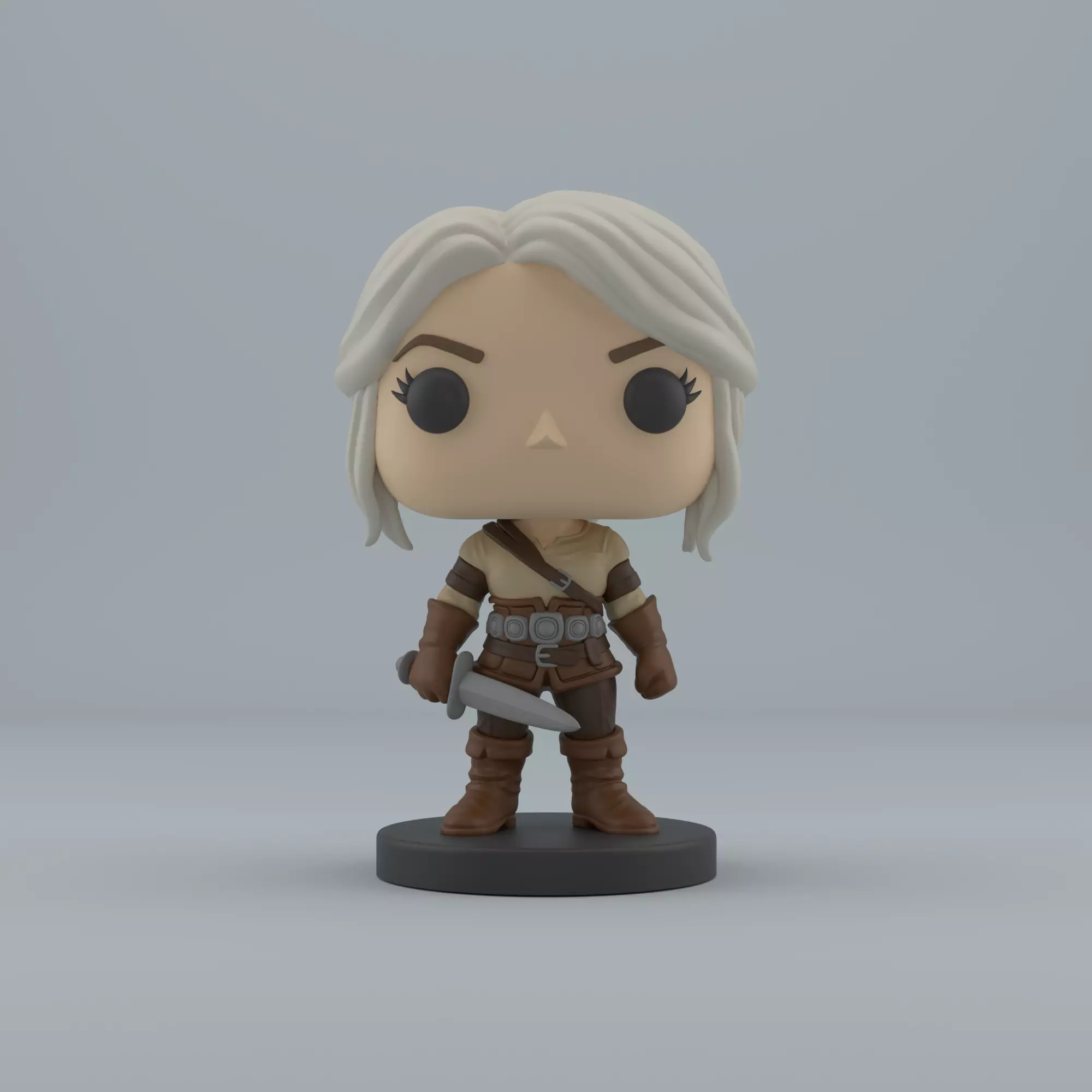 Chibi Ciri - Witcher 3D print model_0