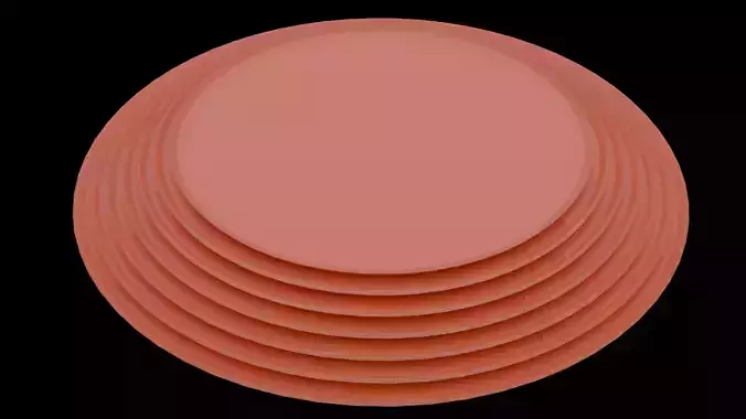Pizza form Low-poly 3D model