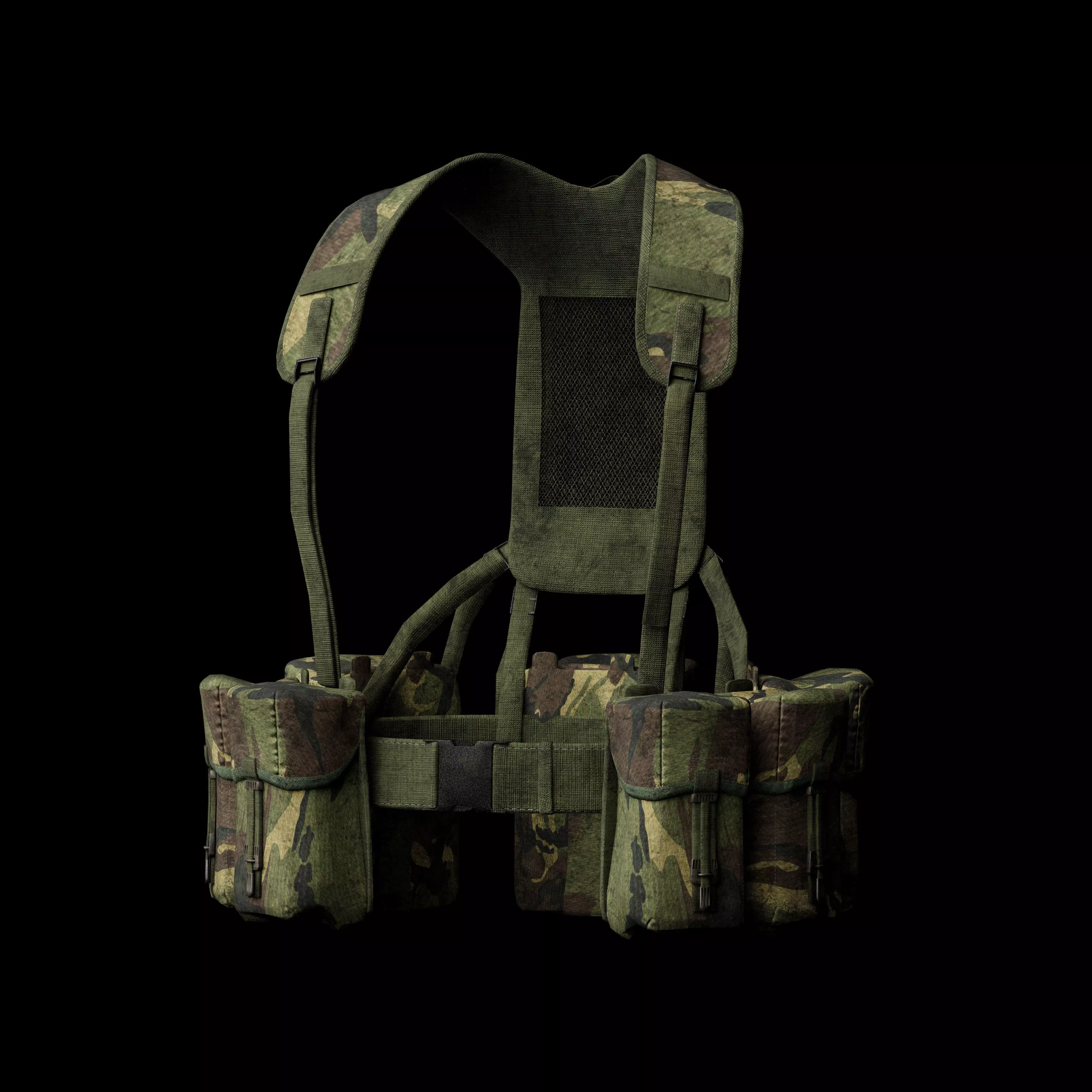 British Armed Forces - PLCE Personal Load Carrying Equipment Low-poly 3D model_0