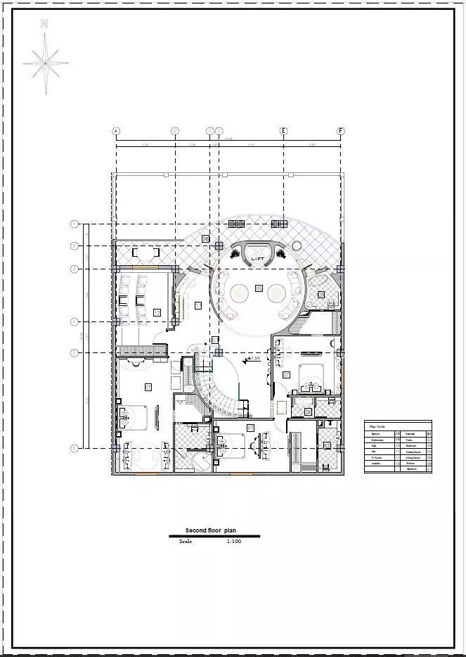 Luxury Modern Triplex House Plan 3D Architectural Floor Layout 3D model_9