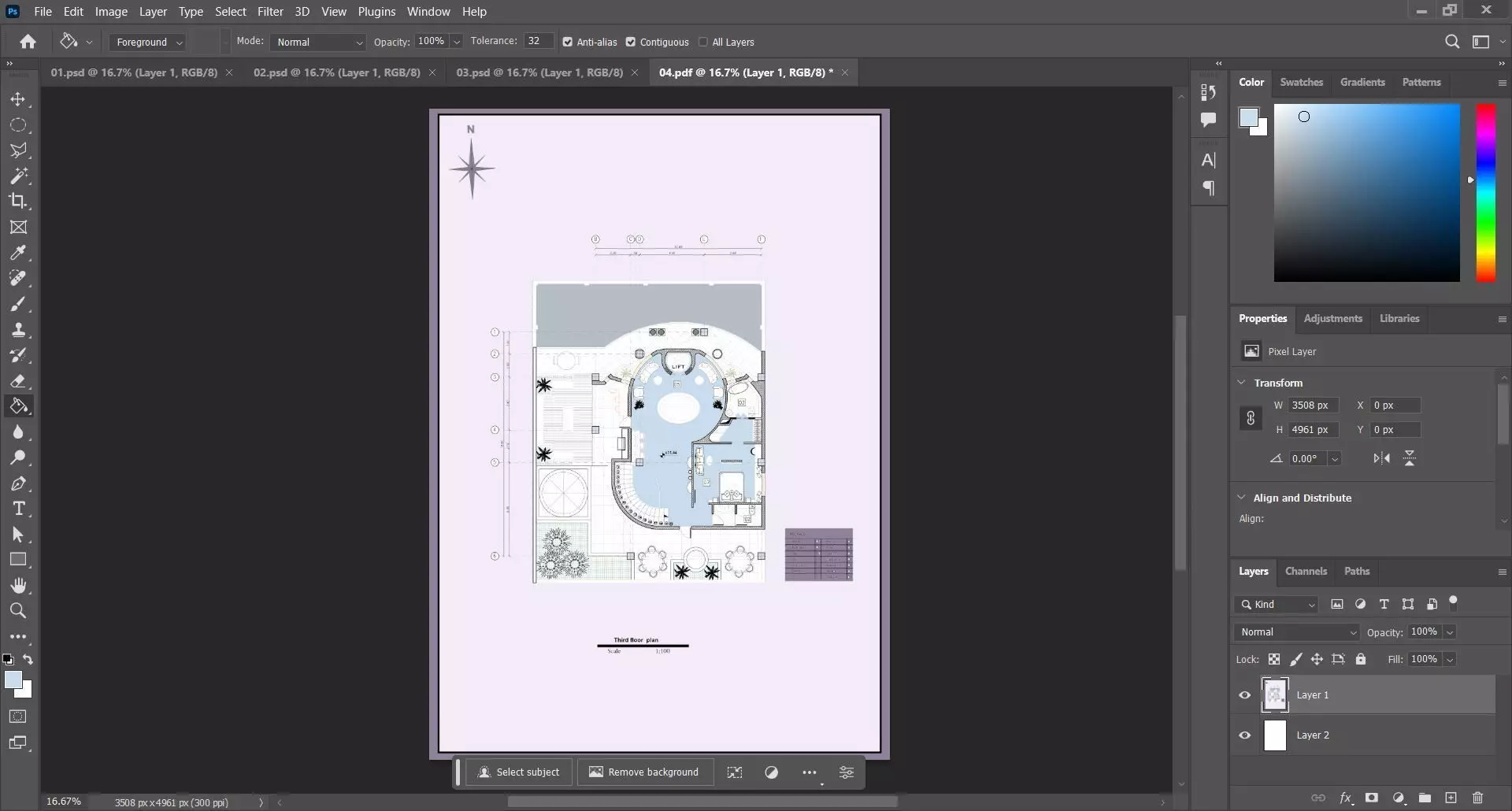 Luxury Modern Triplex House Plan 3D Architectural Floor Layout 3D model_14