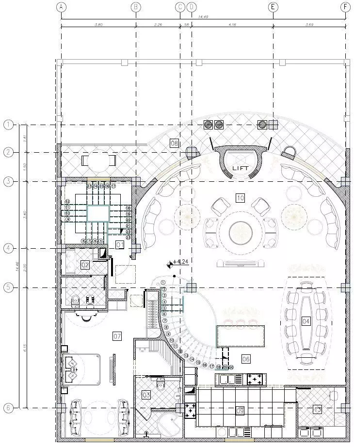 Luxury Modern Triplex House Plan 3D Architectural Floor Layout 3D model_7