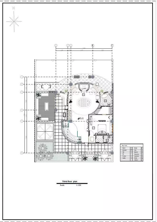 Luxury Modern Triplex House Plan 3D Architectural Floor Layout 3D model_11