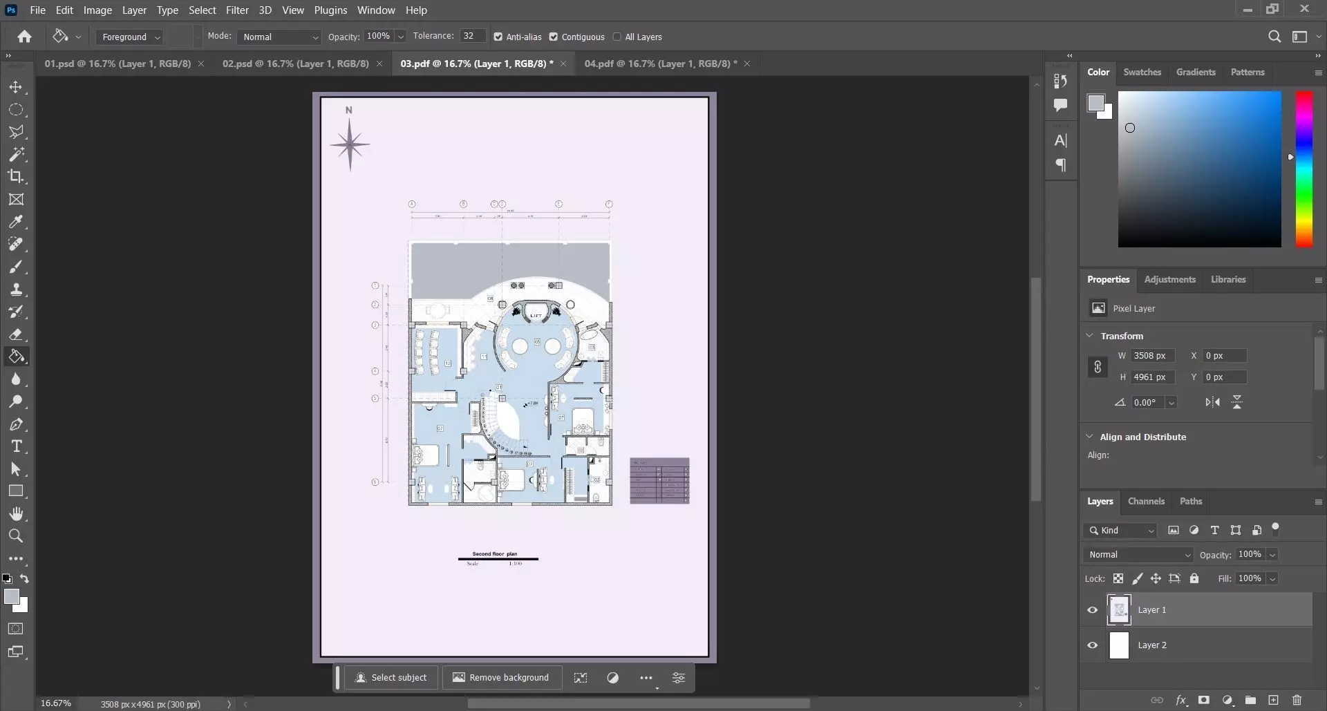 Luxury Modern Triplex House Plan 3D Architectural Floor Layout 3D model_13