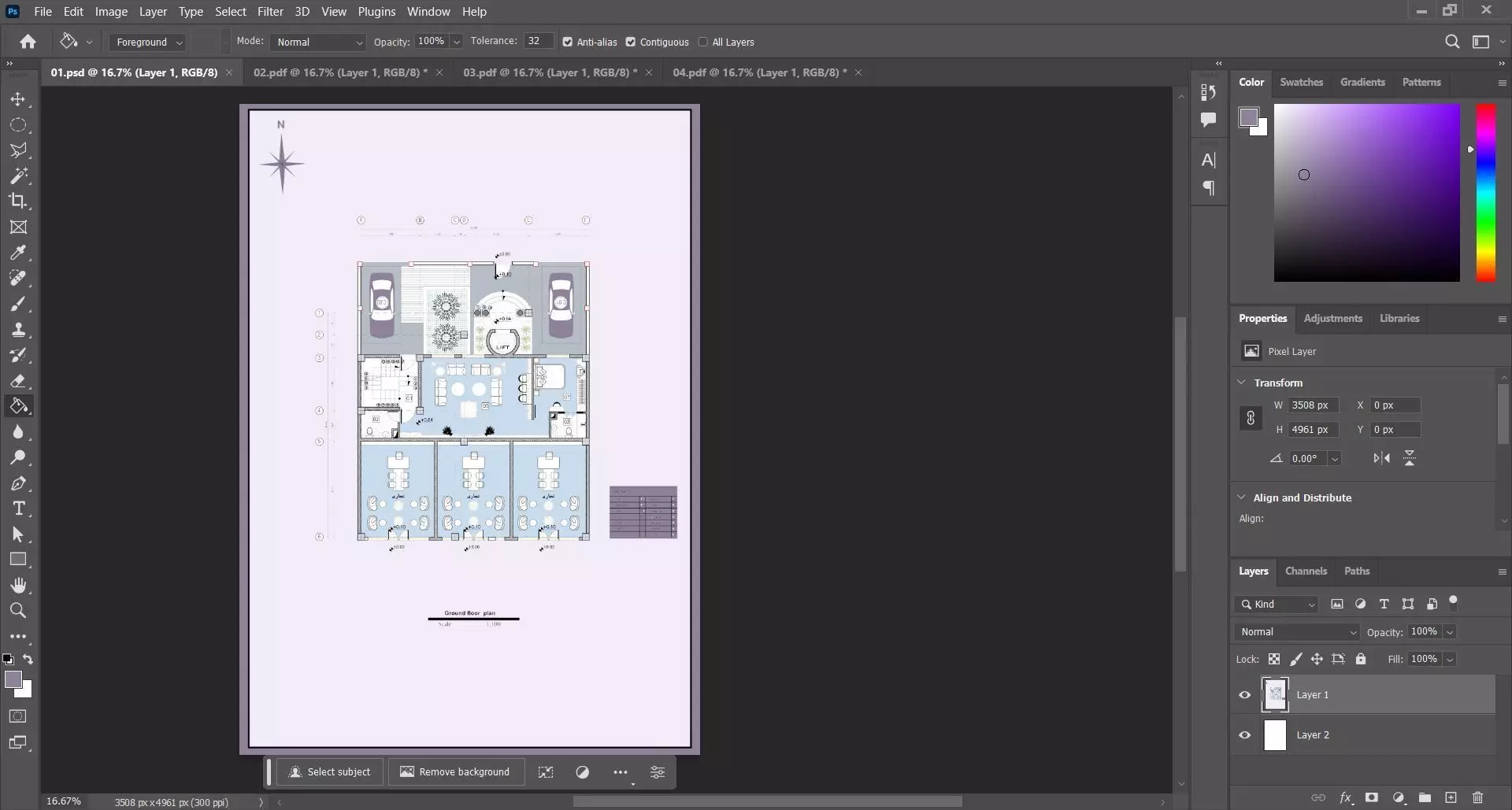 Luxury Modern Triplex House Plan 3D Architectural Floor Layout 3D model_15