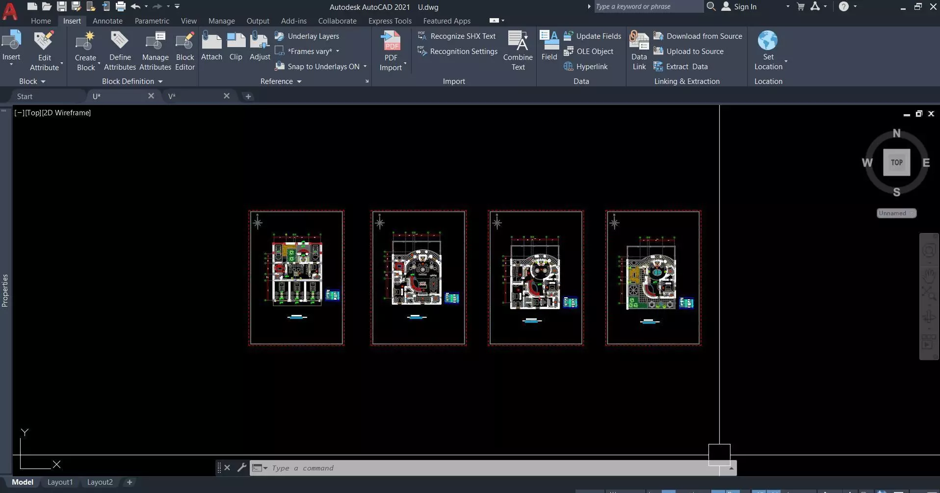 Luxury Modern Triplex House Plan 3D Architectural Floor Layout 3D model_19