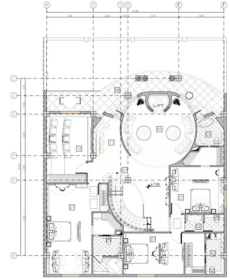 Luxury Modern Triplex House Plan 3D Architectural Floor Layout 3D model_8