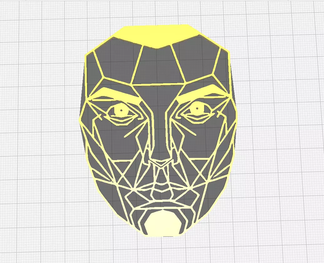 Wall decor face 3D print model