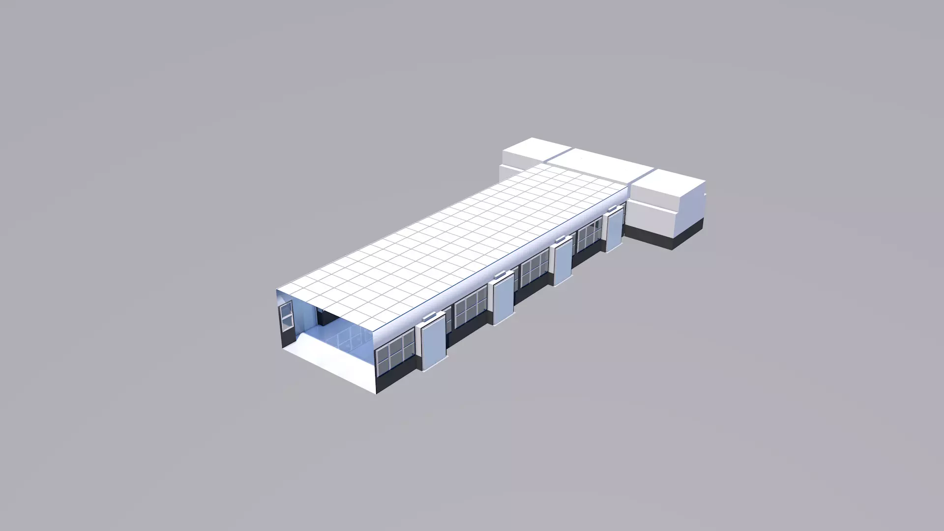 Low Poly Apartment Corridor 3D model_11