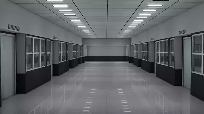 Low Poly Apartment Corridor