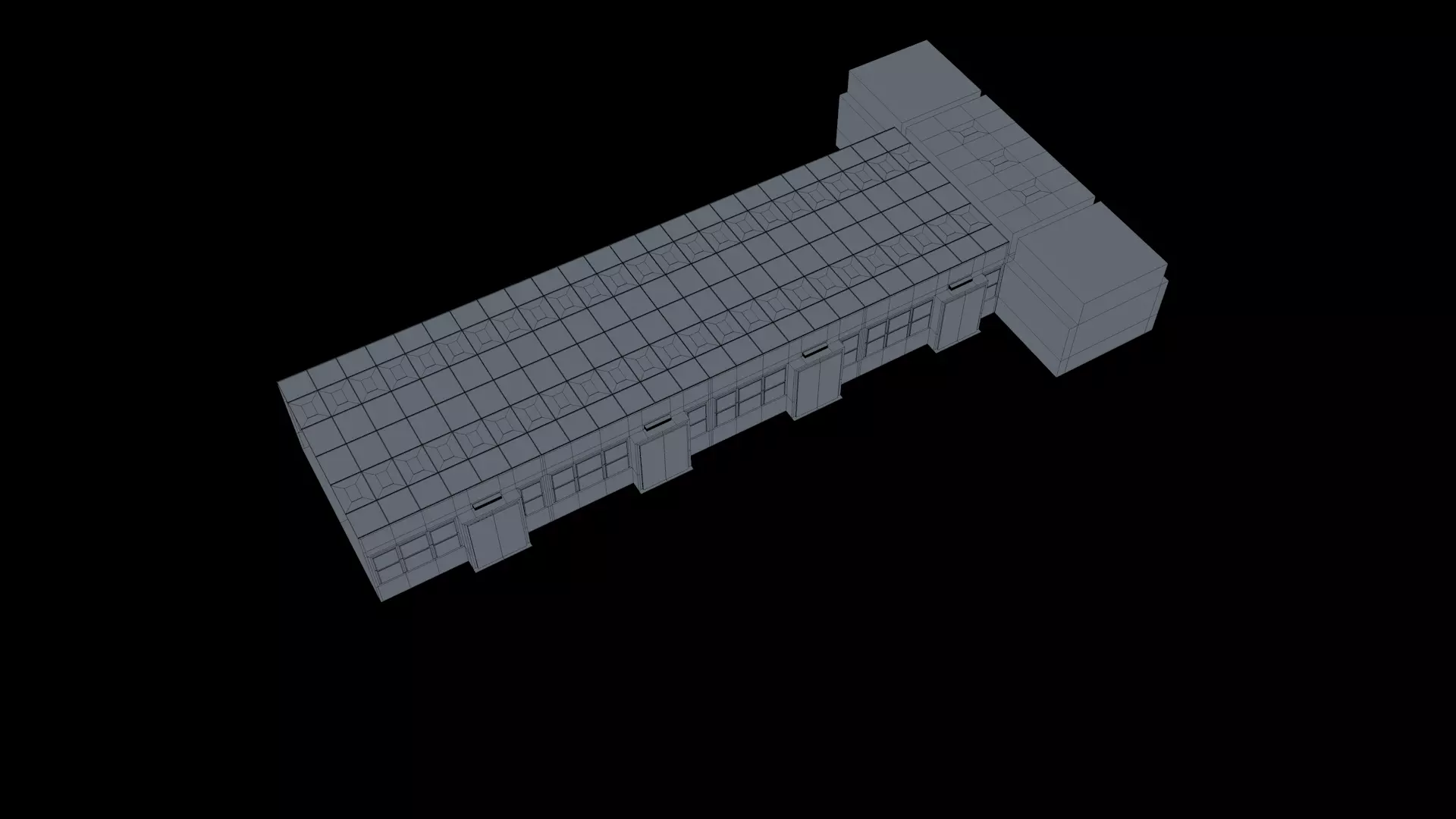 Low Poly Apartment Corridor 3D model_15