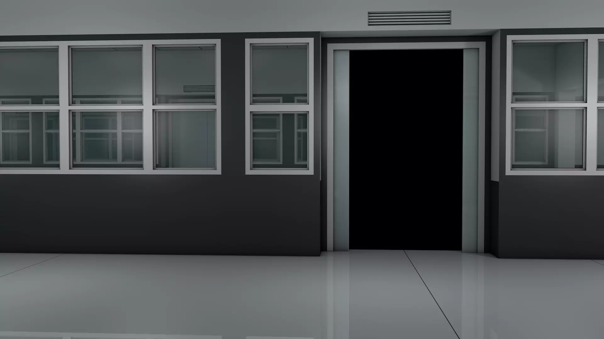 Low Poly Apartment Corridor 3D model_5