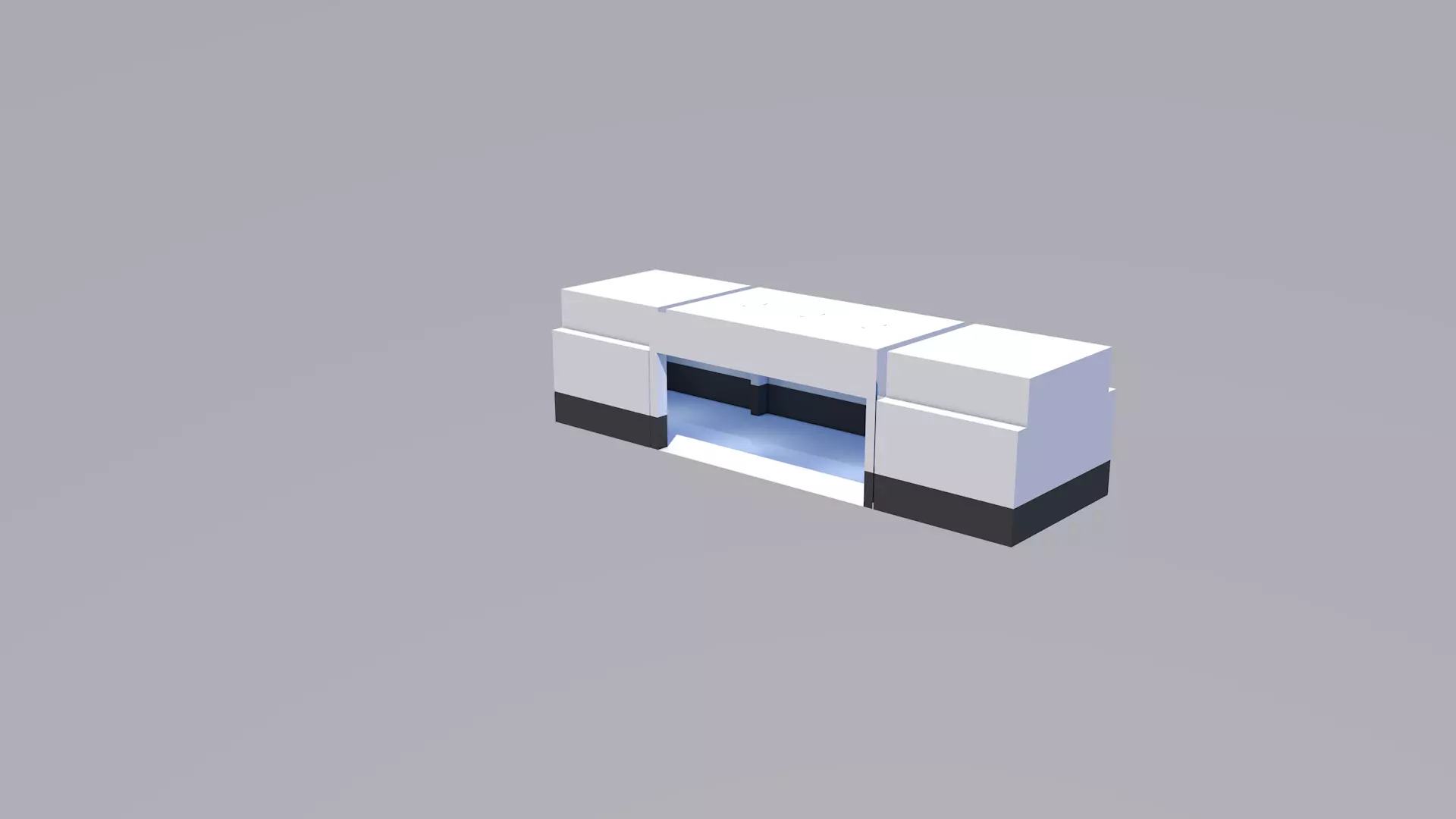 Low Poly Apartment Corridor 3D model_9