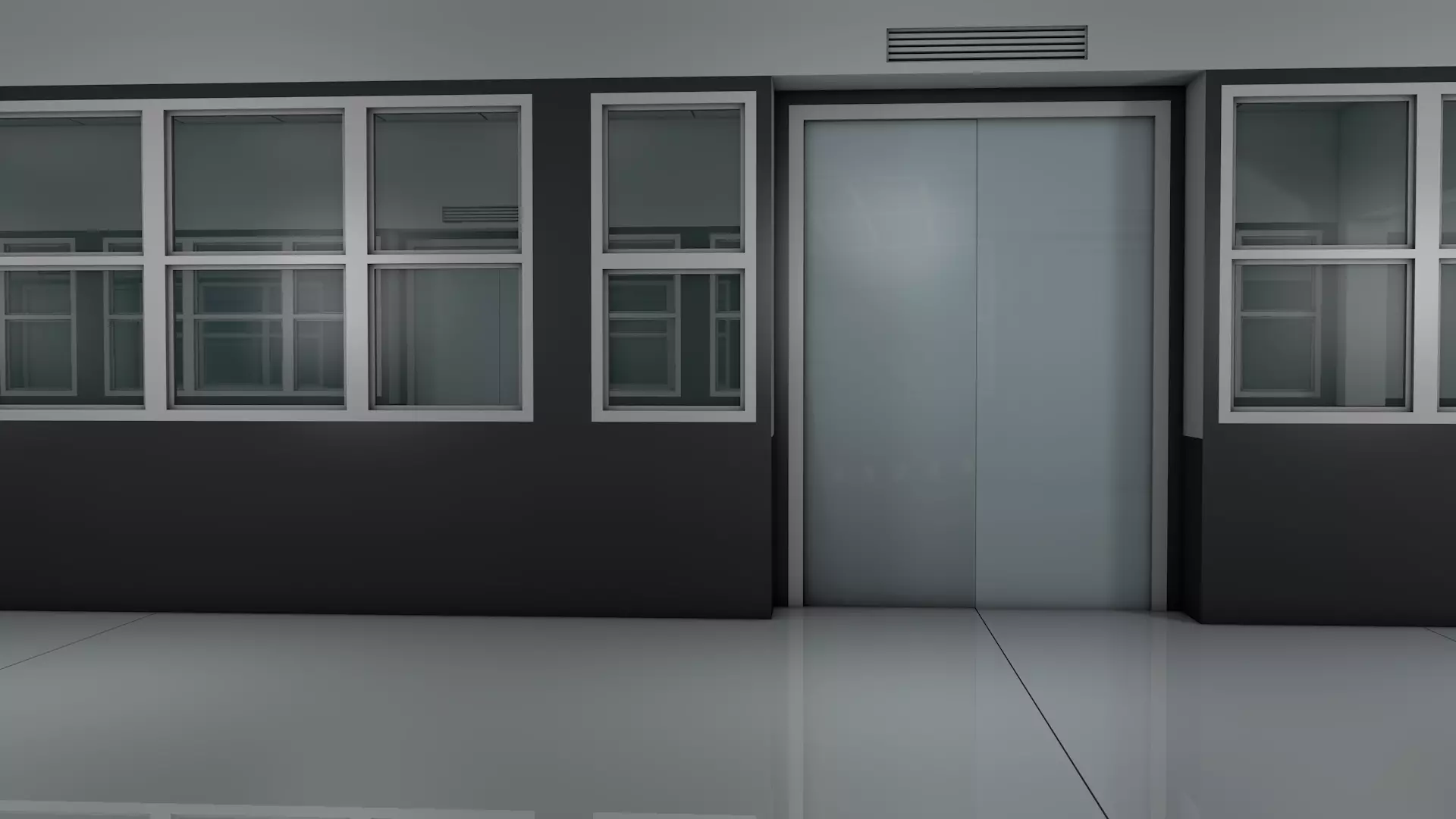 Low Poly Apartment Corridor 3D model_6