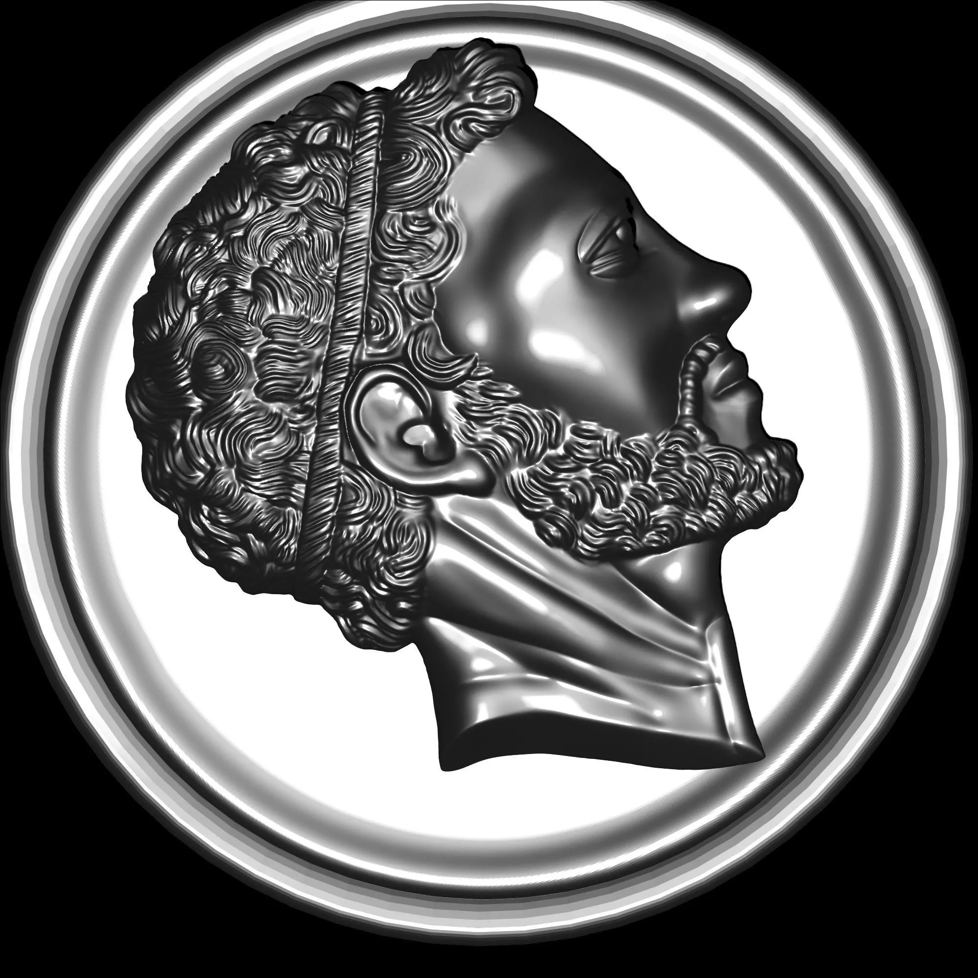 Ancient Roman Coin Pendant 3D print model_4