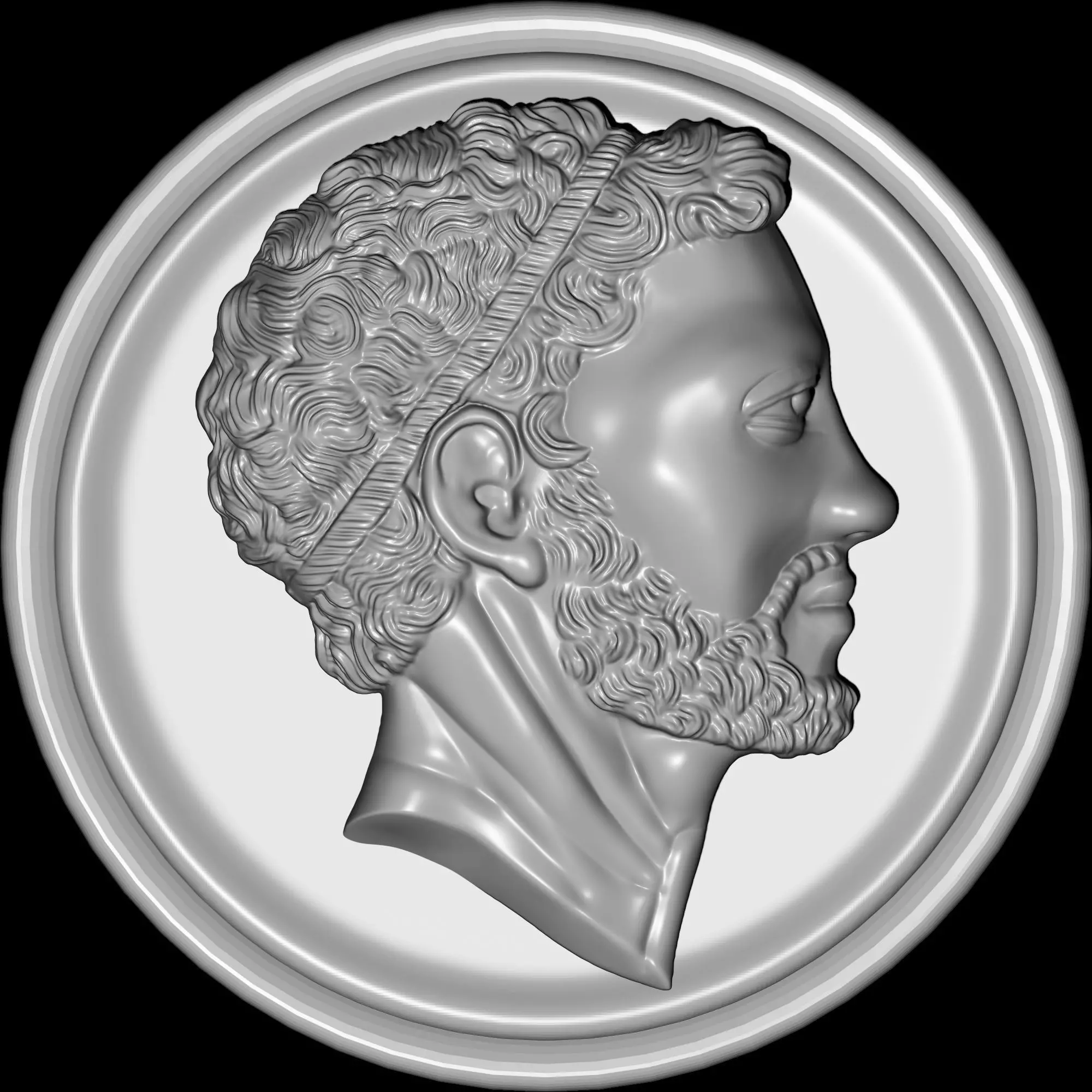 Ancient Roman Coin Pendant 3D print model_9