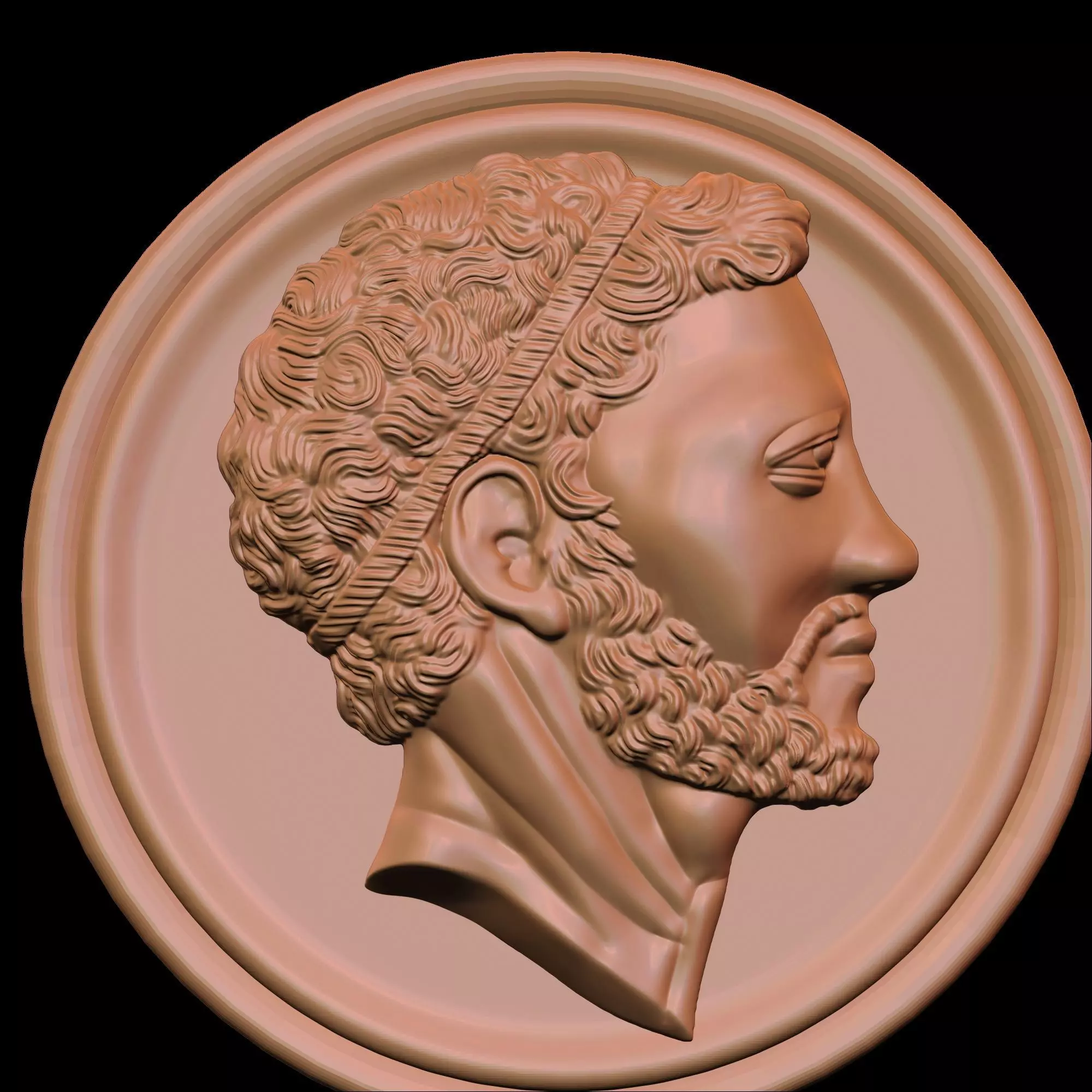 Ancient Roman Coin Pendant 3D print model_7