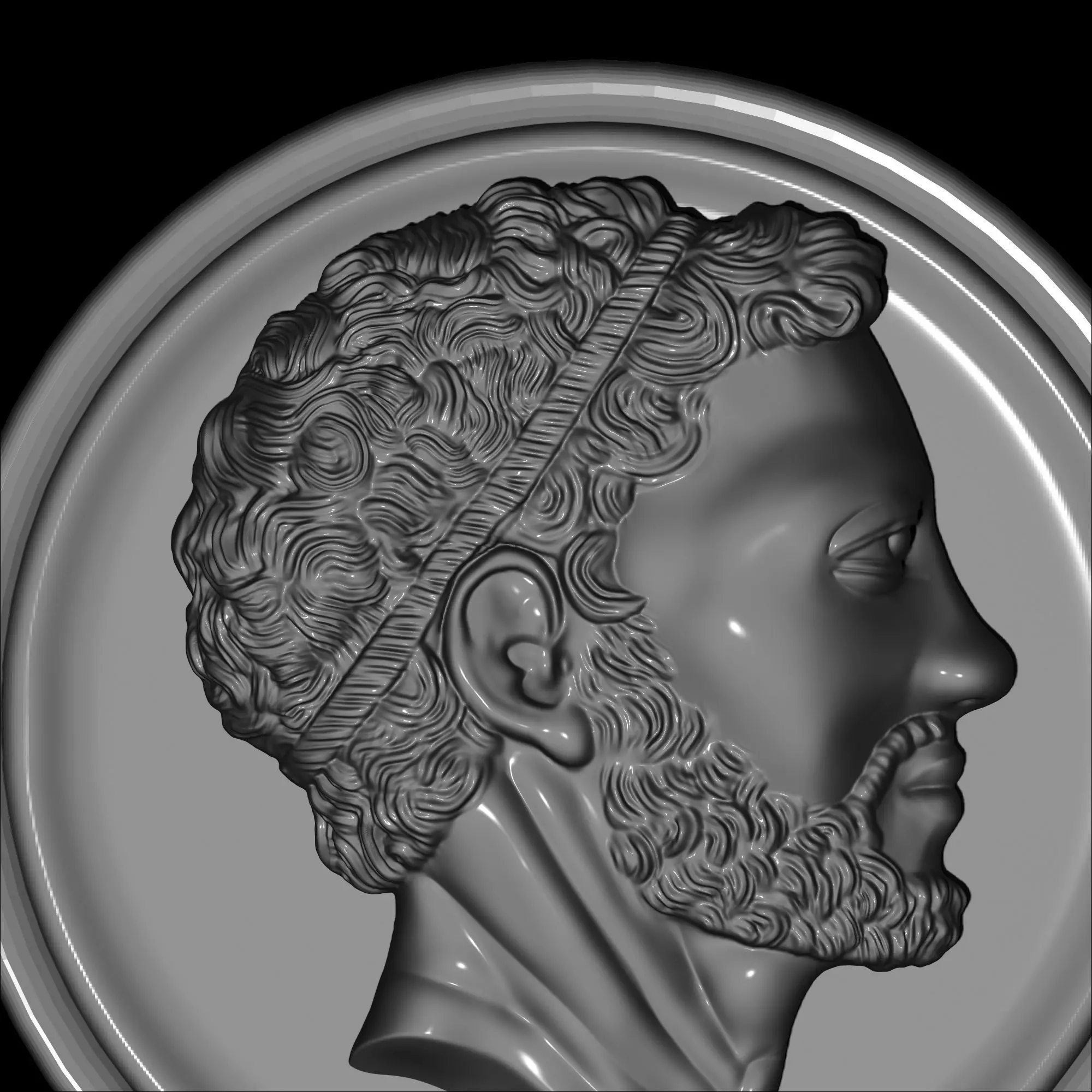 Ancient Roman Coin Pendant 3D print model_0