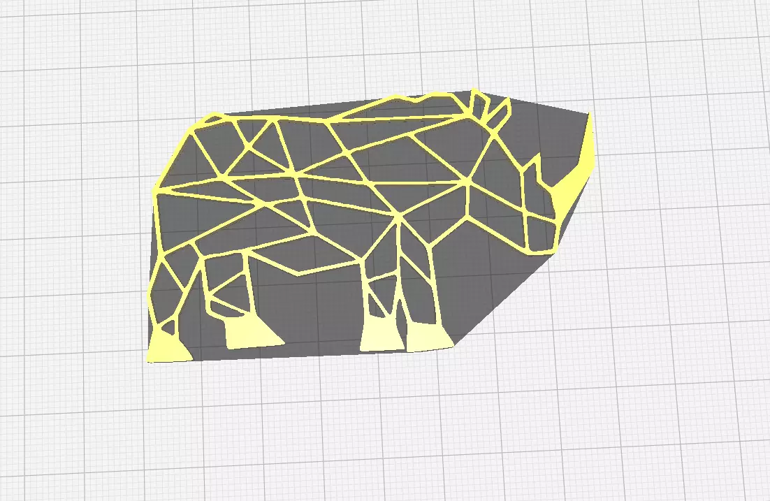 Wall Decor Rhino 3D print model