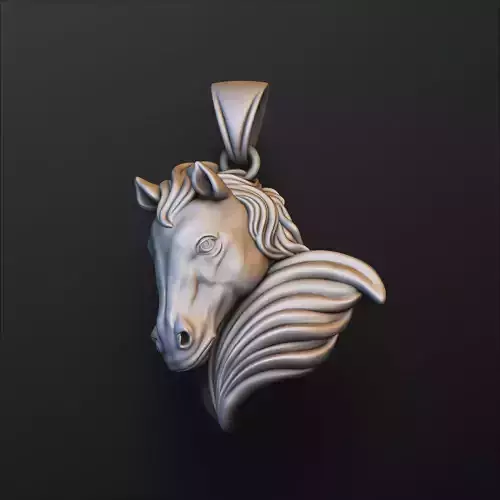 Horse Head Pendant v2 3D print model
